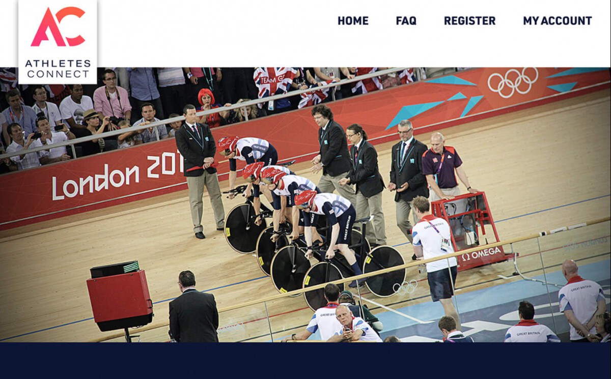 Athletes Connect website home page