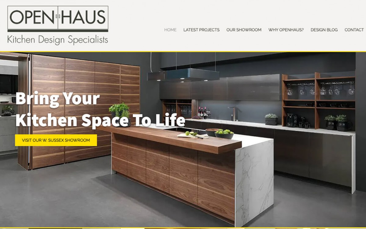 Openhause Kitchens website home page
